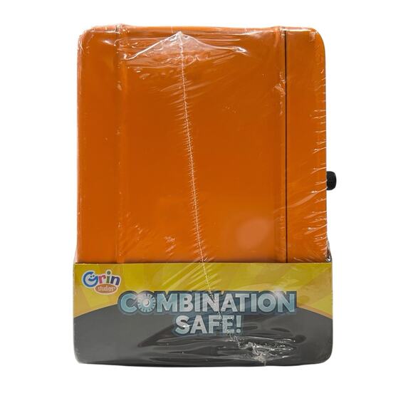 Grin Studios Combination Safe Bank for Kids – Orange Toy Coin Bank with Lock - Picture 5 of 7